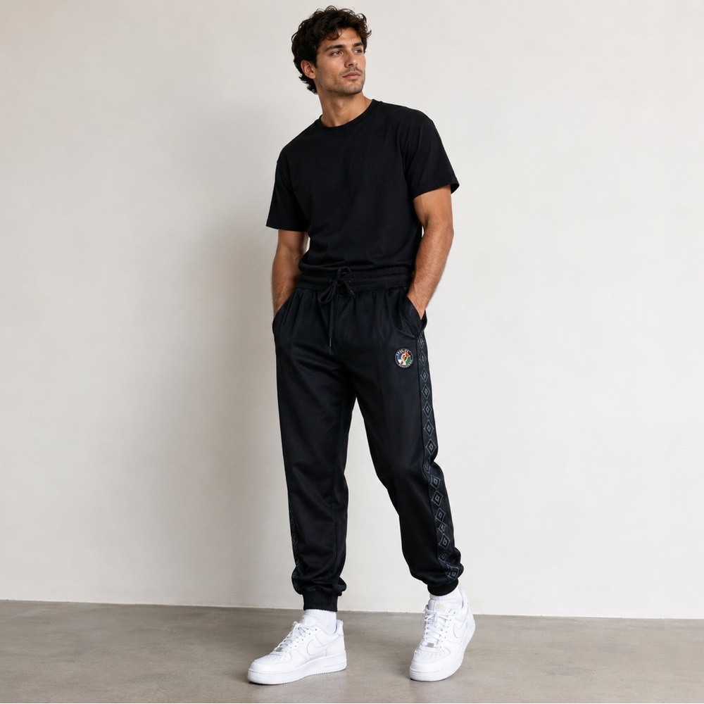 Cookies Worldwide Mens XL Black Tahoe Knit Jogger Track Pants Streetwear Relaxed